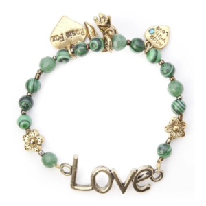Rosie Fox Malachite Love Bracelet