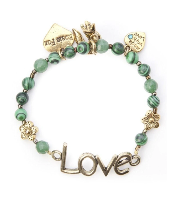 Rosie Fox Malachite Love Bracelet