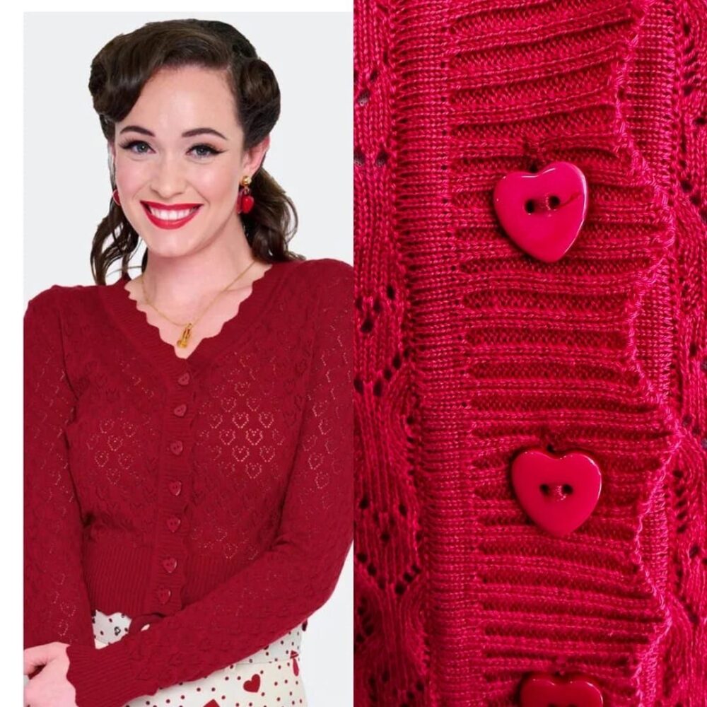 Valentina love heart cardigan