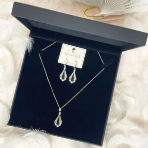 Art Deco necklace & earrings gift set