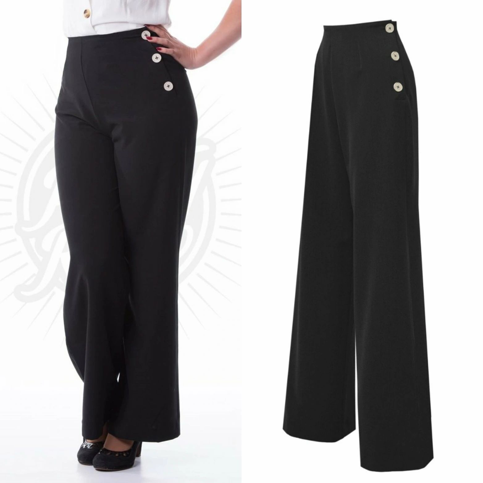 Josephine swing pants in Black