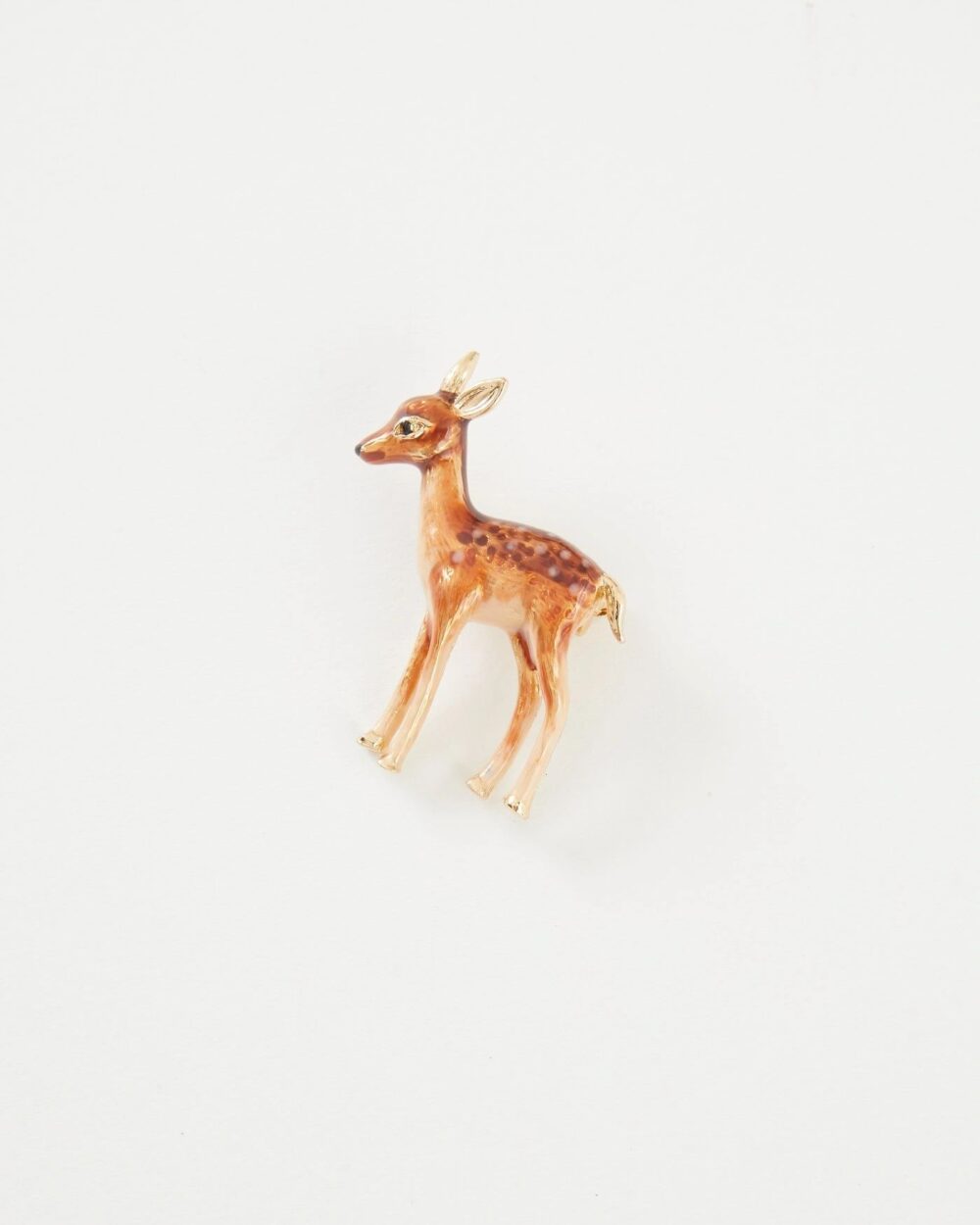 Fable Fawn enamel brooch