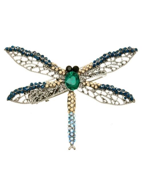 Rosie Fox Aqua Dragonfly Hairclip & Brooch