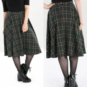 Green tartan skirt