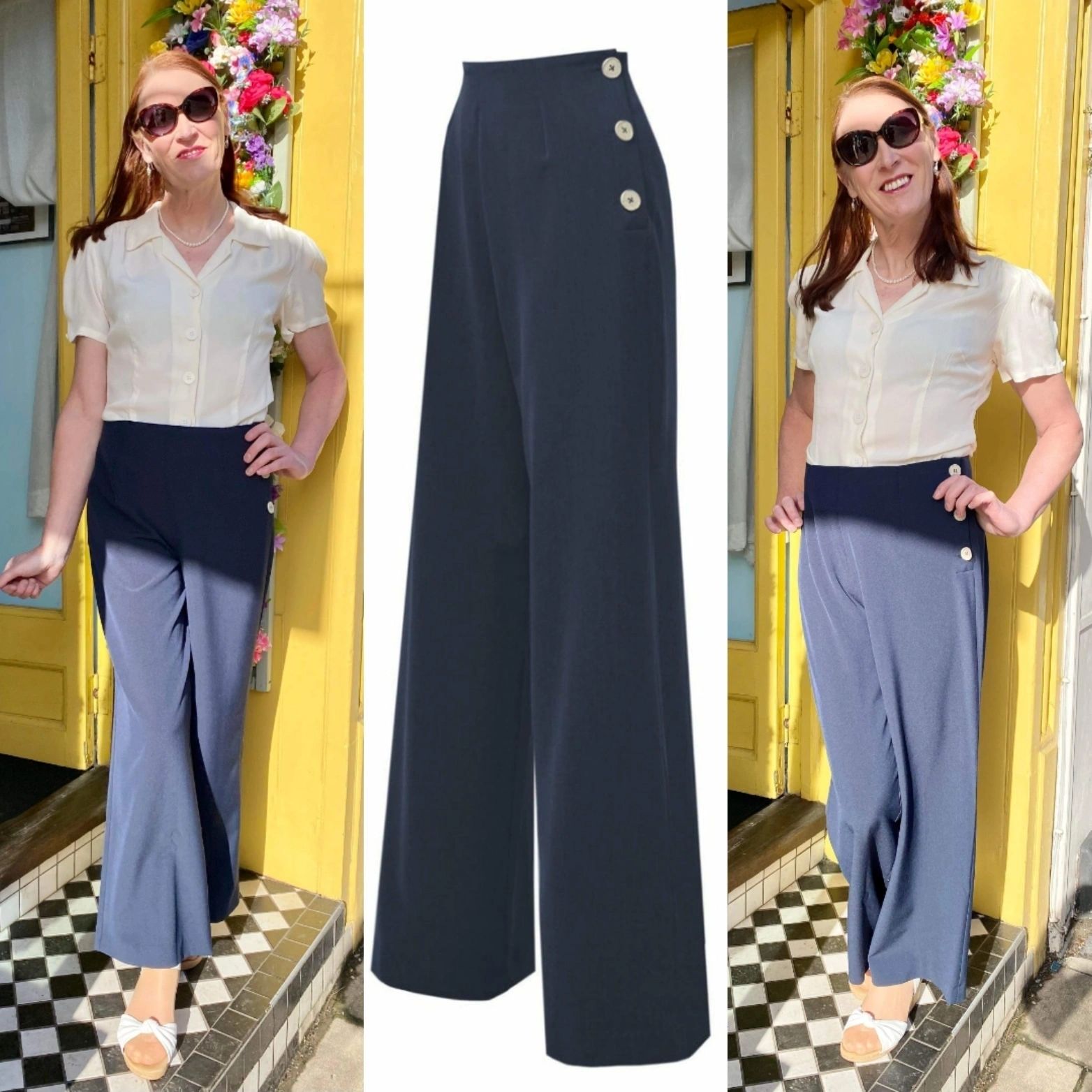 Josephine swing pants in Navy Blue