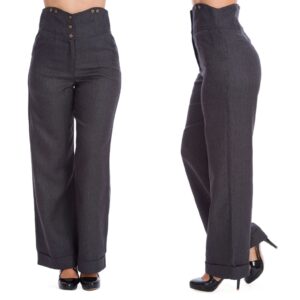 Vera swing trousers with buttons for braces