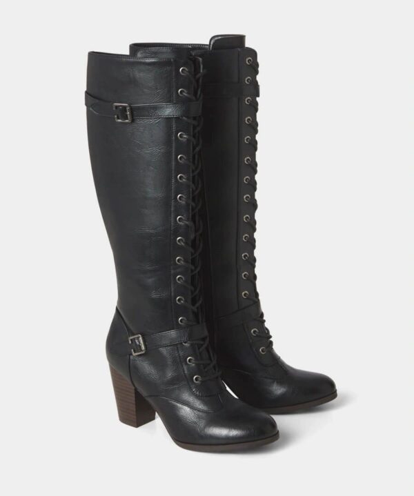 Bold Lace Up Boot Black