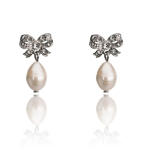 Pearl and Bow earrings