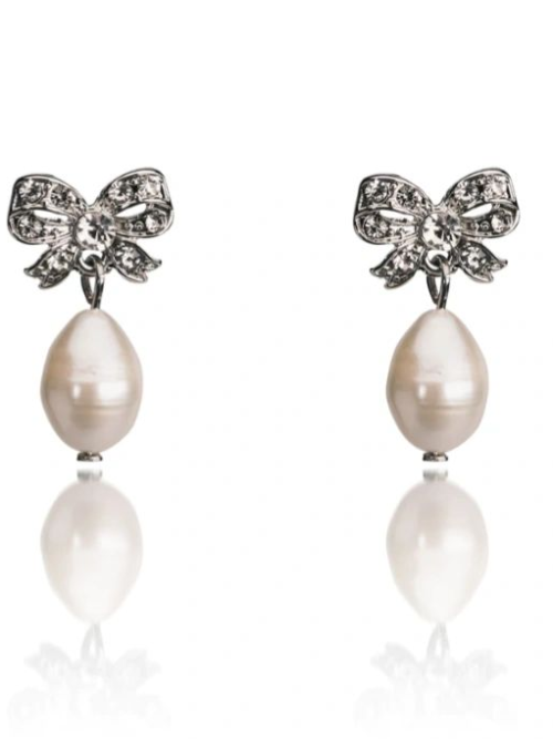 Pearl and Bow earrings