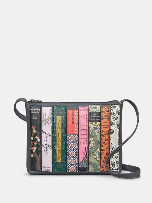 BRONTË BOOKWORM GREY LEATHER CROSS BODY BAG